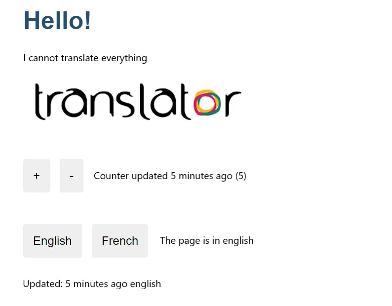 Screenshot of an Angular code example for English plurals.